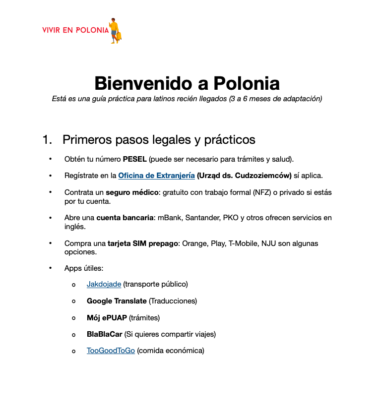 guia vivir en polonia